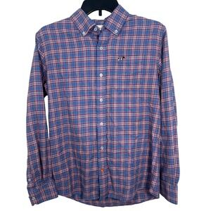 Southern‎ Point Co. Boys Button Down Shirt XL – Blue Pink Plaid 100% Cotton